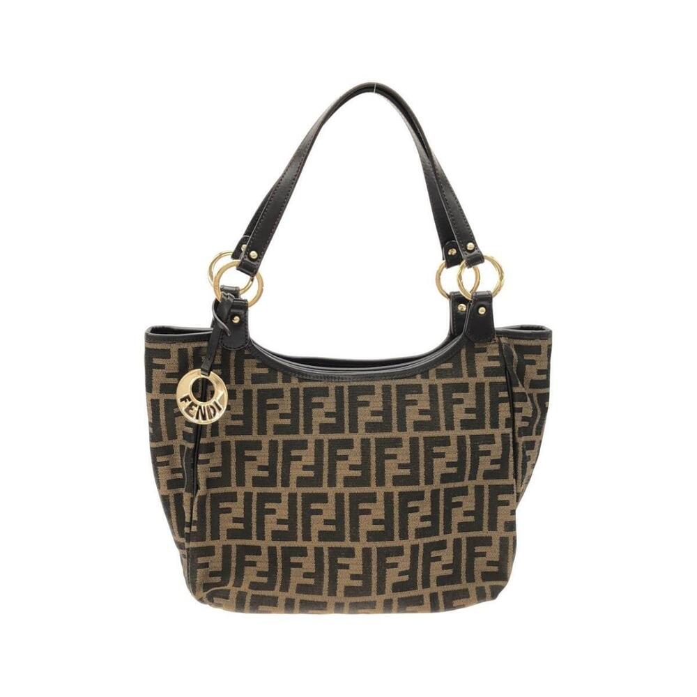 Fendi Zucca Canvas Chef tote bag signature brown black FF